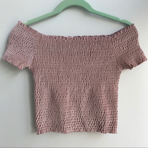 •Urban Outfitters• off the shoulder smocked top - Picture 2 of 3
